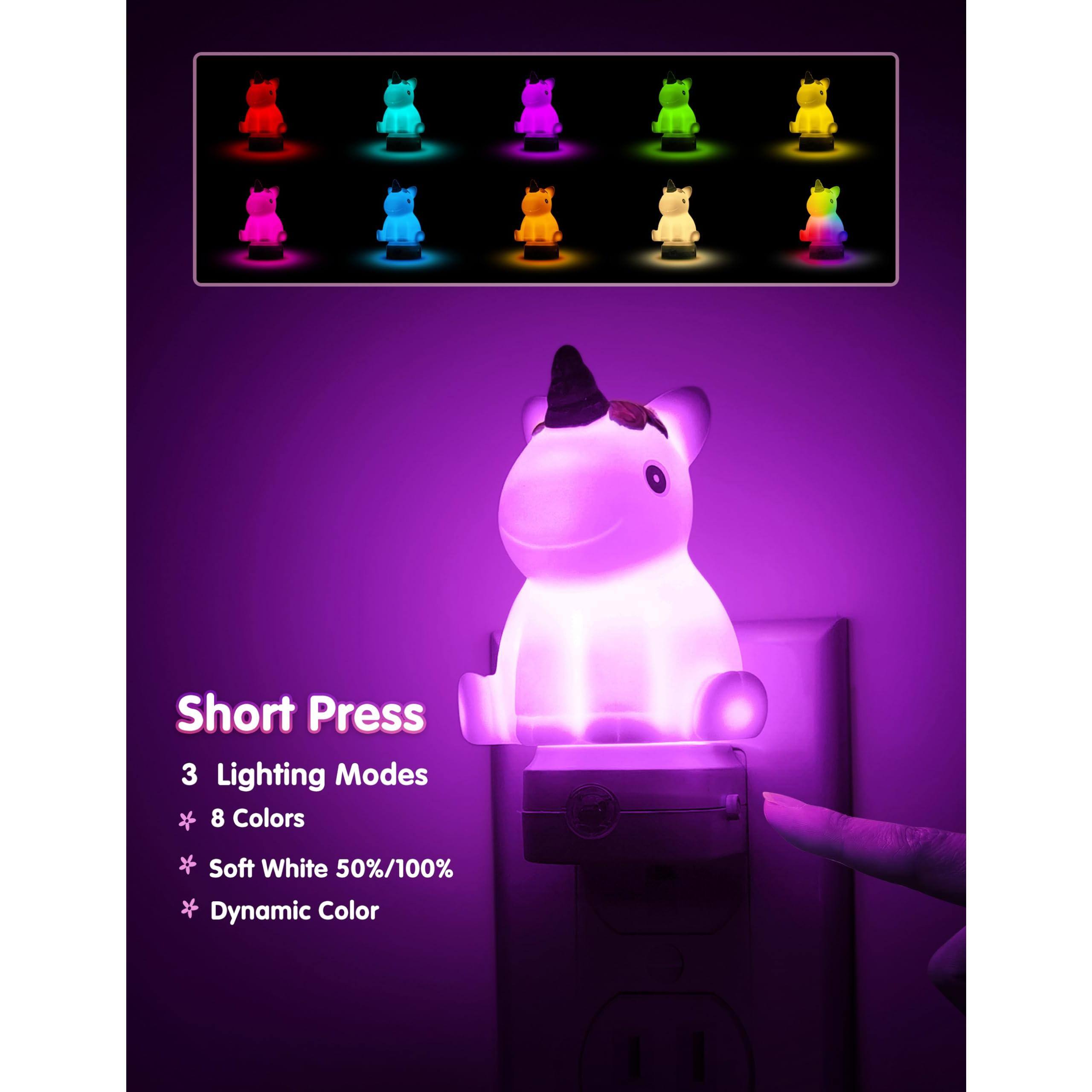 Short Press  
3 Lighting Modes  
- 8 Colors  
- Soft White 50%/100%  
- Dynamic Color