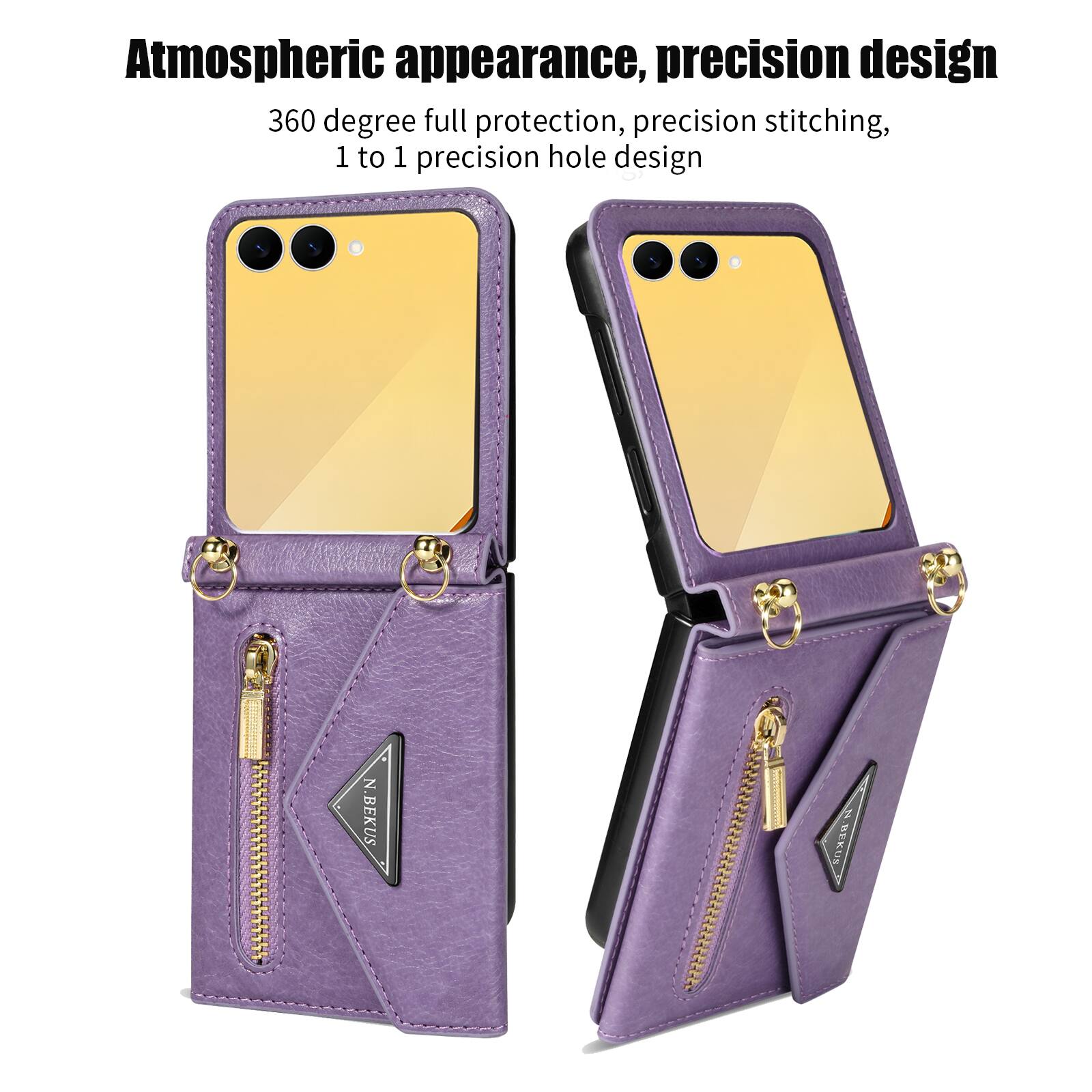 Atmospheric appearance, precision design  
360 degree full protection, precision stitching, 1 to 1 precision hole design  
N.BEKUS  
N.BEKUS
