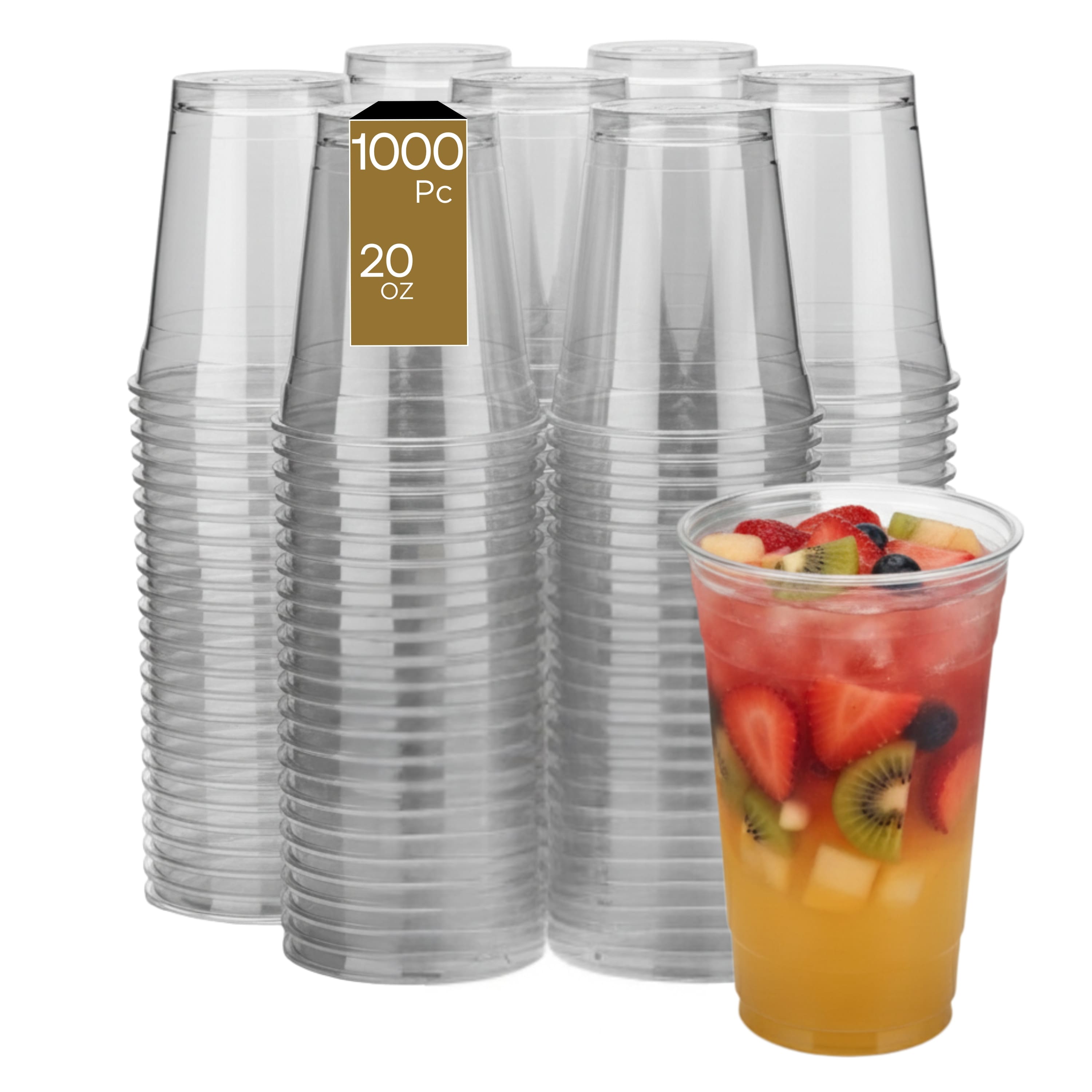 Eco Harmony Products - Cold Cup, 20oz Cup (PET), 98mm, 1000-Pack - Clear