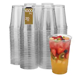 Eco Harmony Products - Cold Cup, 20oz Cup (PET), 98mm, 1000-Pack - Clear