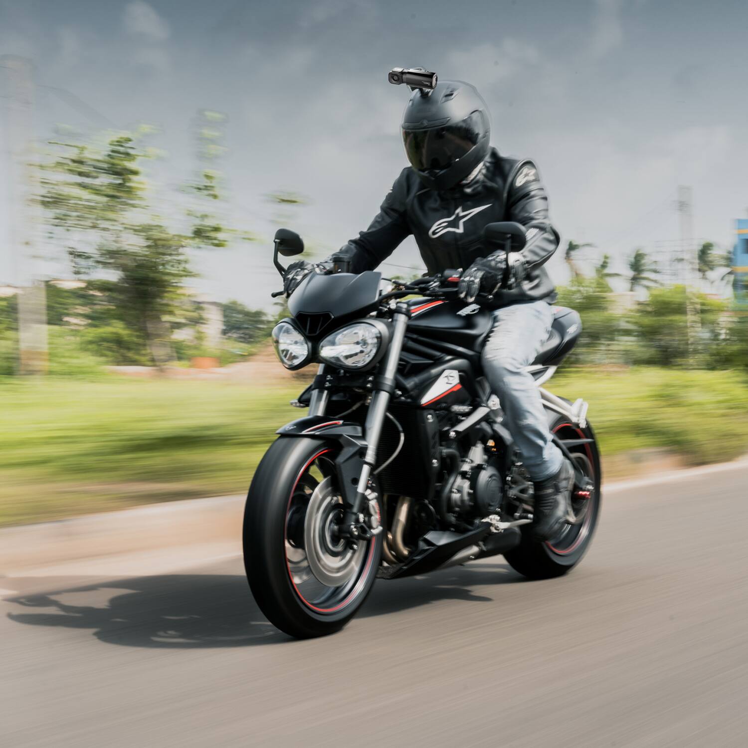 Alt View 1. myGEKOgear - GekoGear Moto Snap 1080p Motorcycle Wi-Fi Dash Cam - Black.