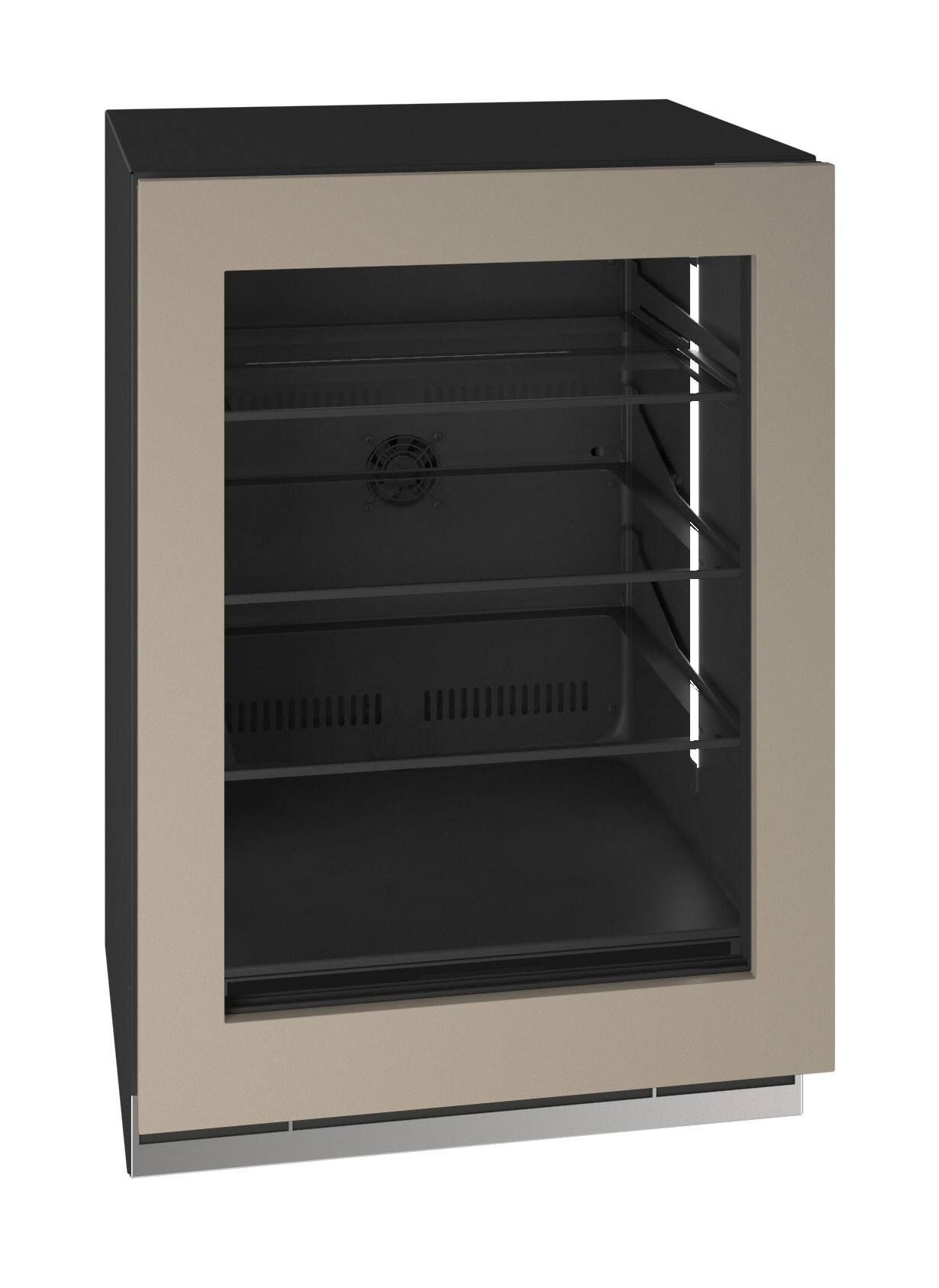 Angle. U-Line - U-Line 24"W. 5.1 Cu.Ft. Built-In Panel Ready w. Compact Glass Refrigerator - Panel Ready.