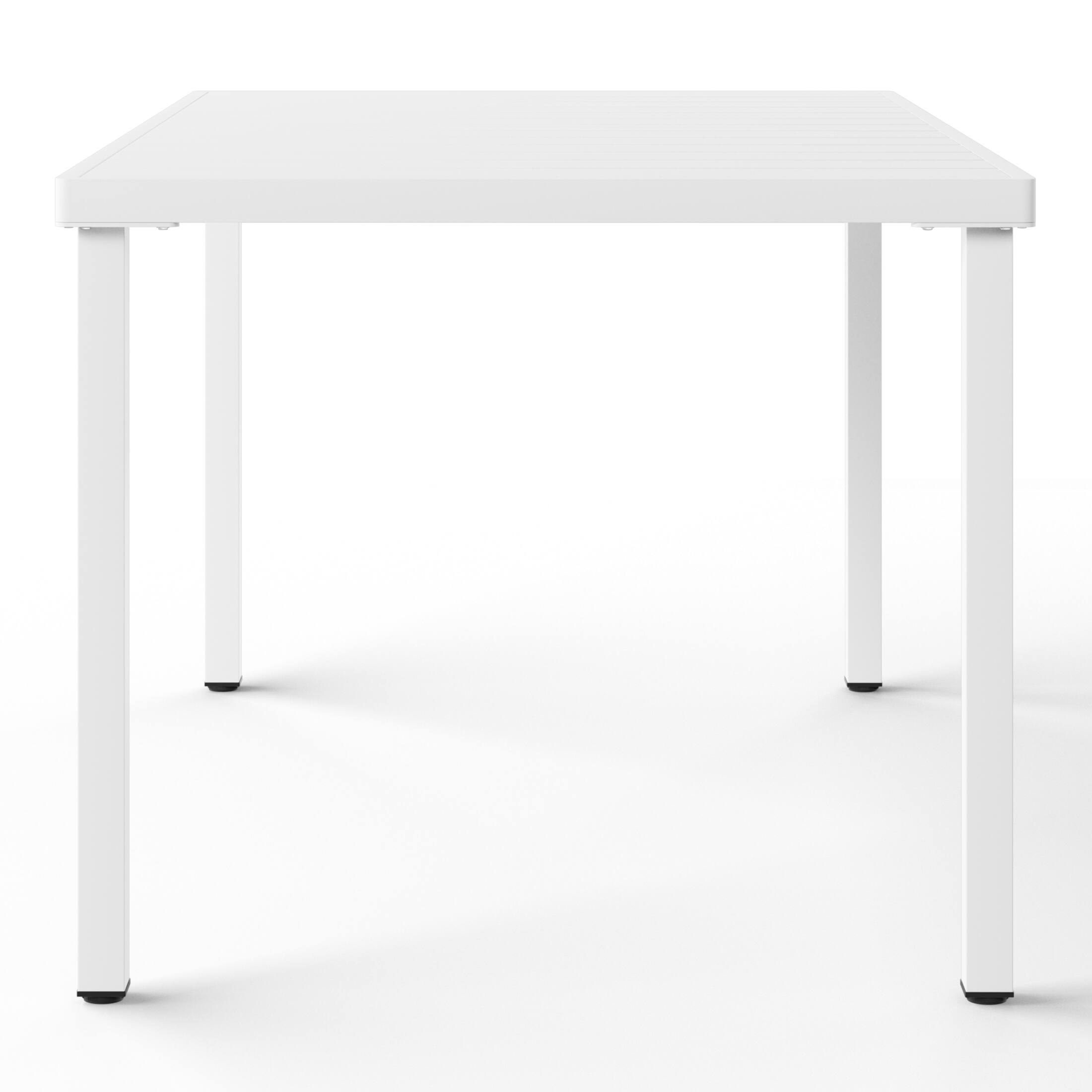 Back. WestinTrends - WestinTrends Playa 7-Piece Outdoor Patio Dining Table Set With Stackable Patio Chairs - White.