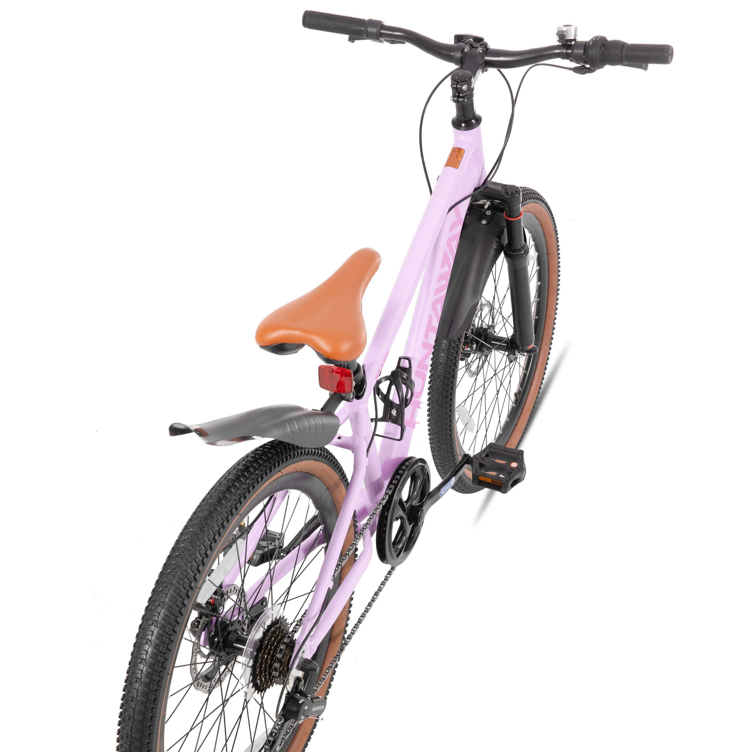 Alt View 4. JOYSTAR - KEANO Huntaway 24 Inch Kids Mountain Bike for Boy Girl Ages 8-12, 7-Speed Kid Bicycle with Lightweight Alloy Frame, Pink - Pink.