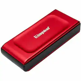 Kingston - XS1000 2 TB Portable Solid State Drive - External - Storage System Device Supported - USB 3.2 (Gen 2) - Red