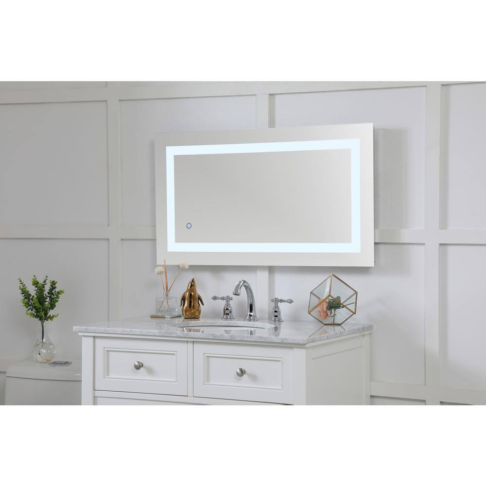 Alt View 7. Elegant Decor - Helios 20in x 36in Hardwired LED mirror - Silver.