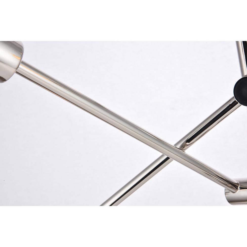 Back. Living District - Axel 6 Lights polished Nickel Pendant - Polished Nickel.