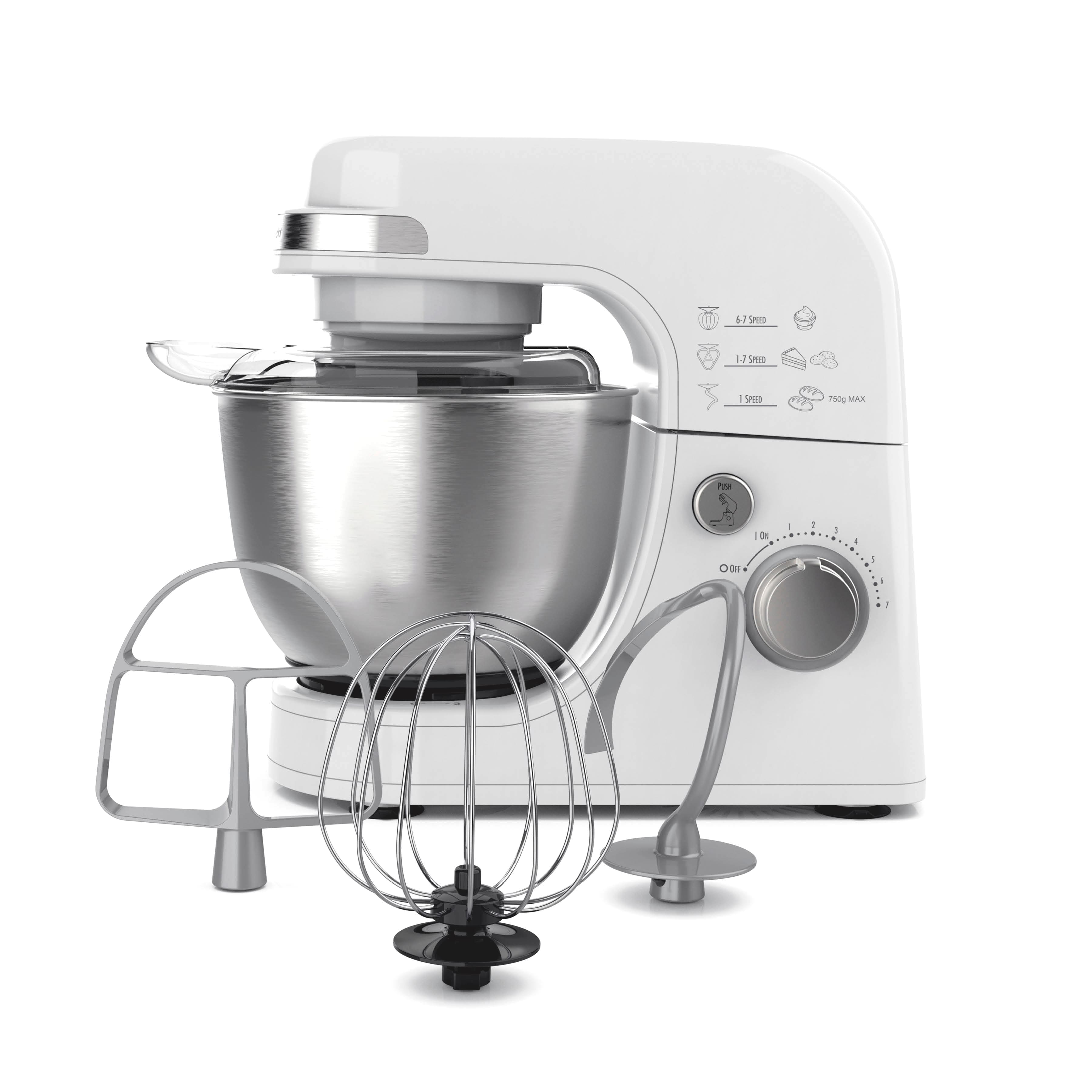 Hamilton Beach - Stand Mixer, 7 Speeds, 4 Quart Capacity - White