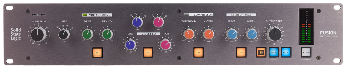 Solid State Logic - Fusion All-Analogue 2U Stereo Outboard Processor with Six Analog Colors & Limitless Sonic Flavors