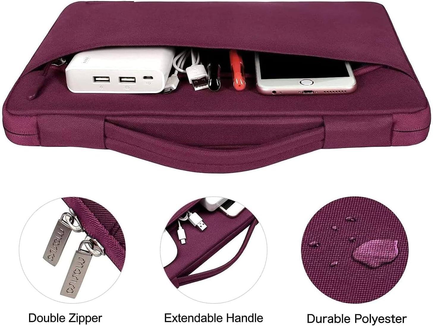 monso worno Double Zipper  
Extendable Handle  
Durable Polyester