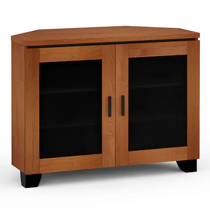 Front. Salamander Designs - Salamander Designs Chameleon Collection Elba 323 Twin Corner AV Cabinet - American Cherry.