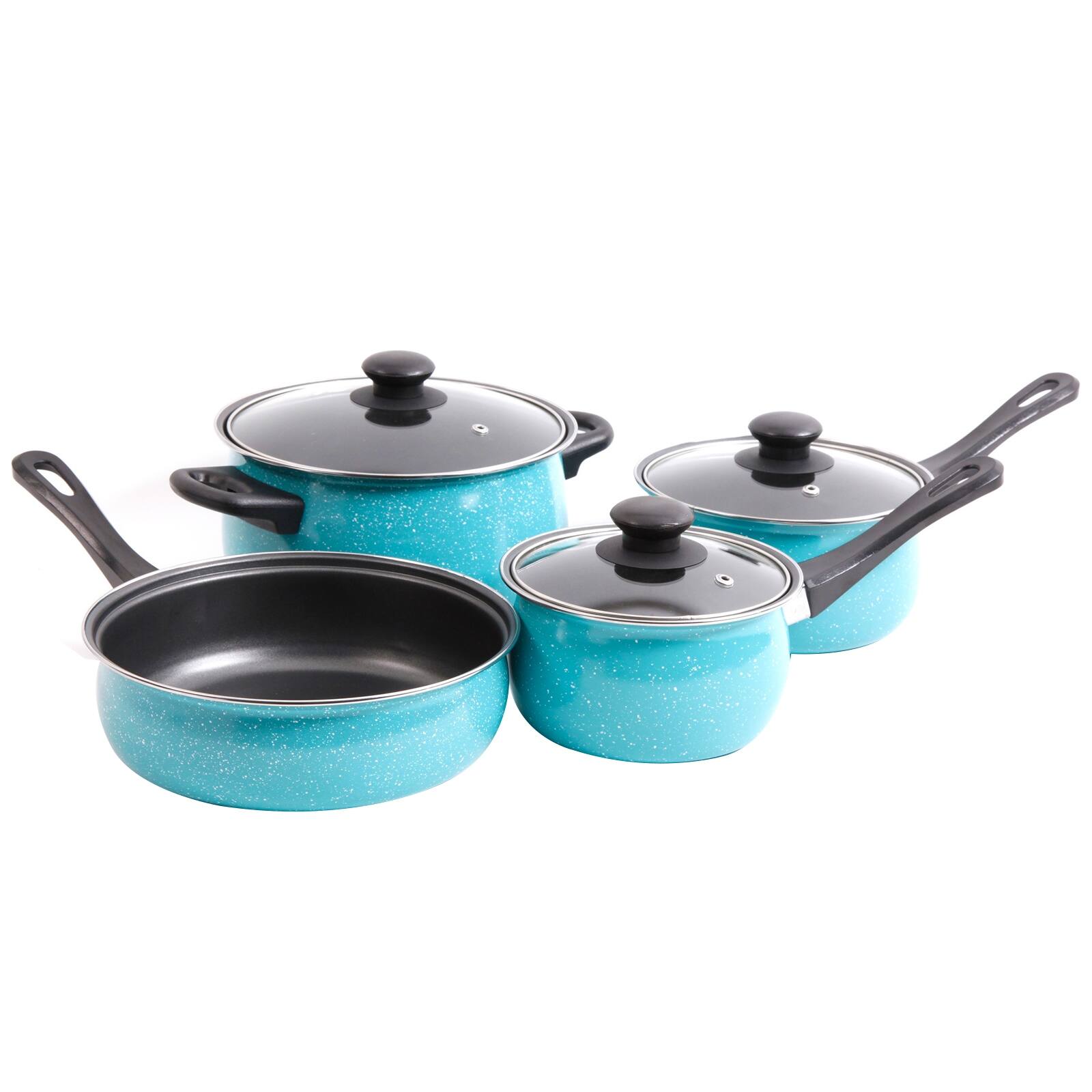 Alt View 4. Gibson - Gibson Home Casselman 7 piece Cookware Set in Turquoise - Turquoise.