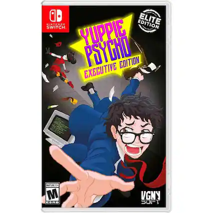 NINTENDO SWITCH
YUPPIE PSYCHO EXECUTIVE EDITION
ELITE EDITION
MATURE 17+ M ESRB
VGNY SOFT - T (Teen 13+)