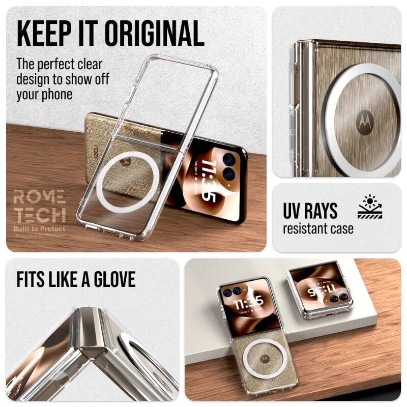 KEEP IT ORIGINAL  
The perfect clear design to show off your phone  

M ROVE TECH  
Built to Protect  
Design Derform  

UV RAYS resistant case  

FITS LIKE A GLOVE