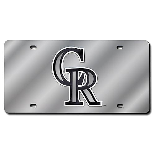 Rico Industries - Colorado Rockies Acrylic License Plate Laser Tag - Multi