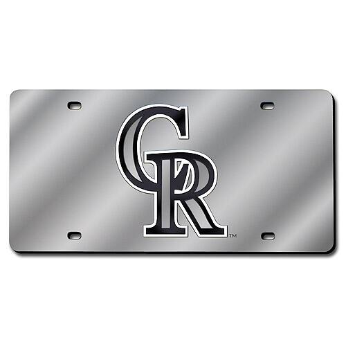 Colorado Rockies Baseball Mirror Look Laser Logo License Plate