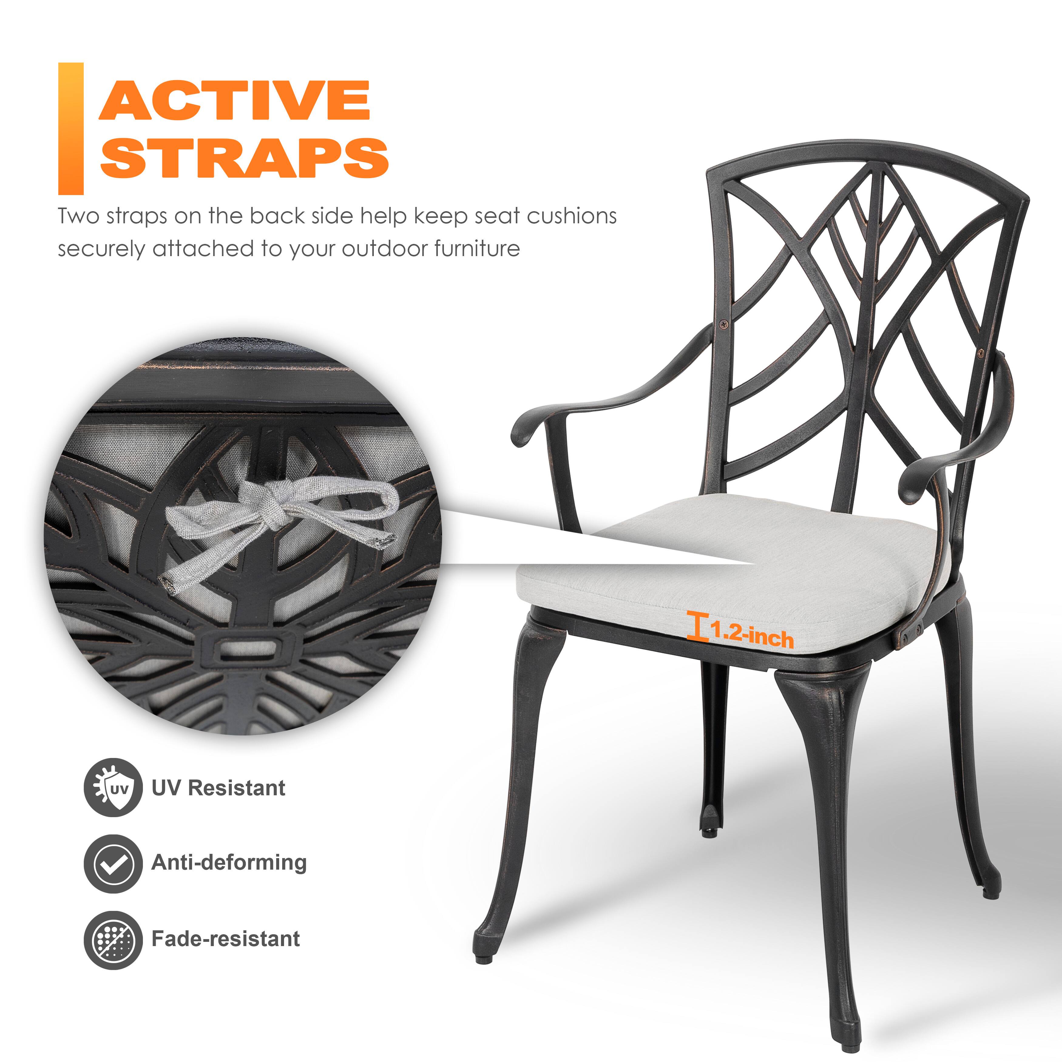 ACTIVE STRAPS

Two straps on the back side help keep seat cushions securely attached to your outdoor furniture

1.2-inch

UV Resistant
Anti-deforming
Fade-resistant