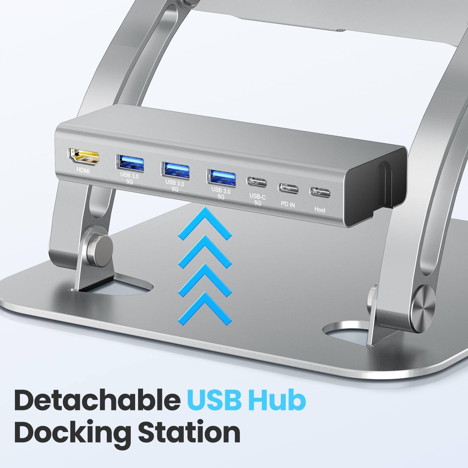 HDMI USB 3.0 5G  
USB 3.0 5G  
USB-C 5G PD IN  
Host  
Detachable USB Hub Docking Station
