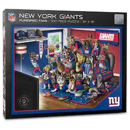 YouTheFan - New York Giants Purebred Fans 18'' x 24'' A Real Nailbiter 500-Piece Puzzle - Multicolor