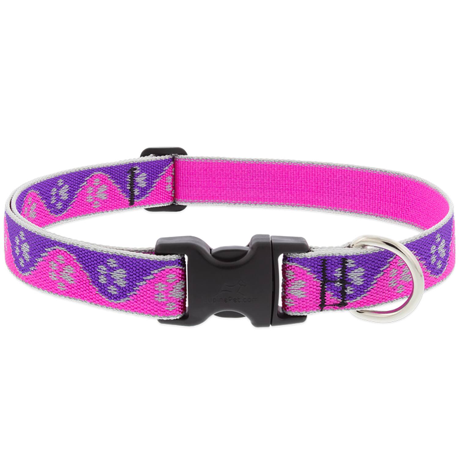 LupinePet - Reflective Paws Nylon Dog Adjustable Collar - Pink price history on PriceWatchPro