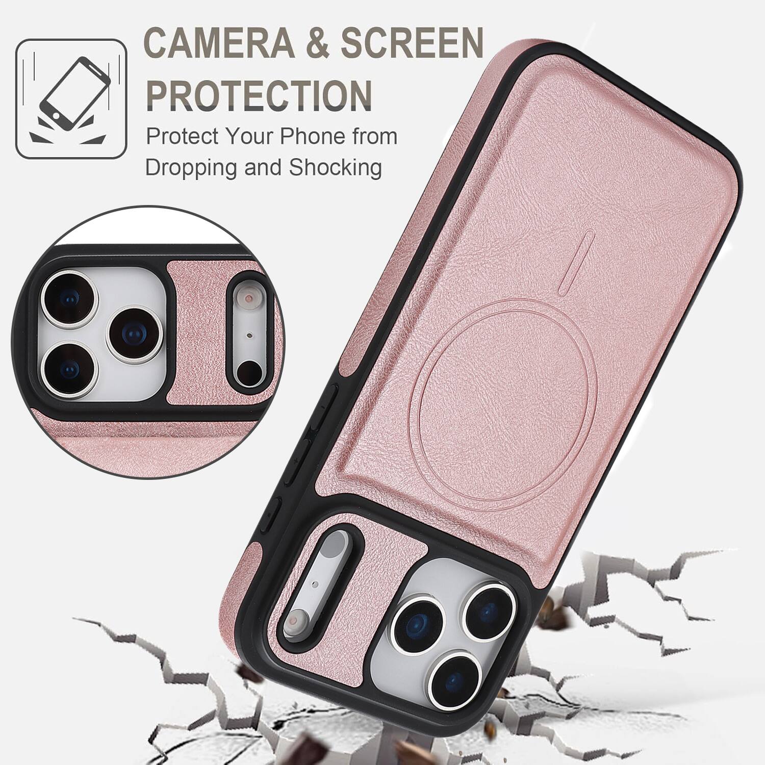 CAMERA & SCREEN PROTECTION  
Protect Your Phone from Dropping and Shocking