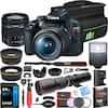 Canon EOS Rebel T7 Camera Kit
- Canon EF-S 18-55mm f/3.5-5.6 IS STM Lens
- Canon EF-S 55-250mm f/4-5.6 IS STM Lens
- Canon Speedlite 430EX III-RT Flash
- Canon LP-E17 Battery
- Canon Battery Charger
- Canon Camera Bag
- 64GB Lexar 800x SDXC UHS-II Memory Card
- 150 MB/s V30
- Beach Camera Premium Photography Protocol Book
- Various accessories including lens caps, tripod, remote shutter, cleaning cloth, and more