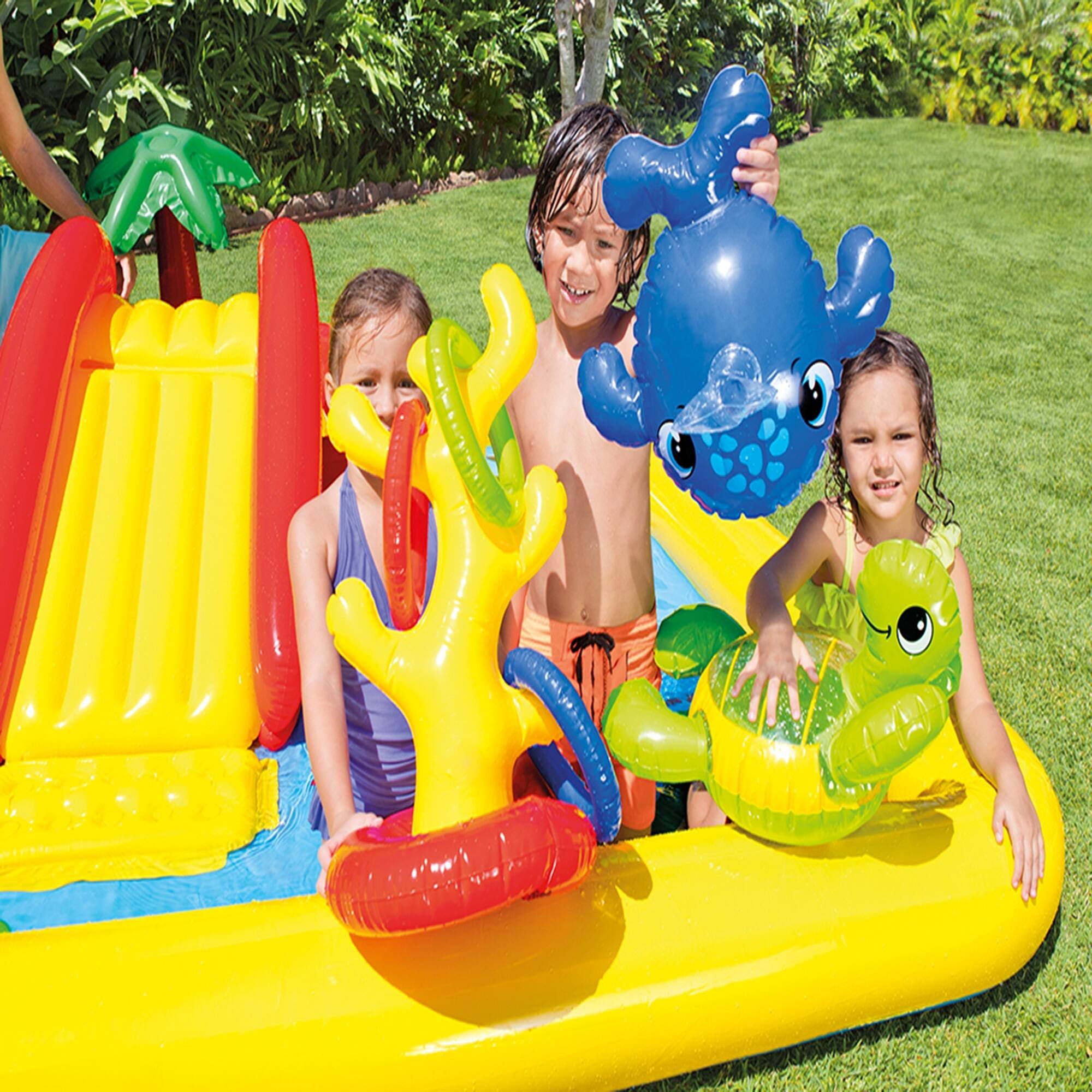 Alt View 3. Intex - Intex Ocean Scene Kiddie Pool With Shade Canopy & Ocean Play Kiddie Pool & Games.