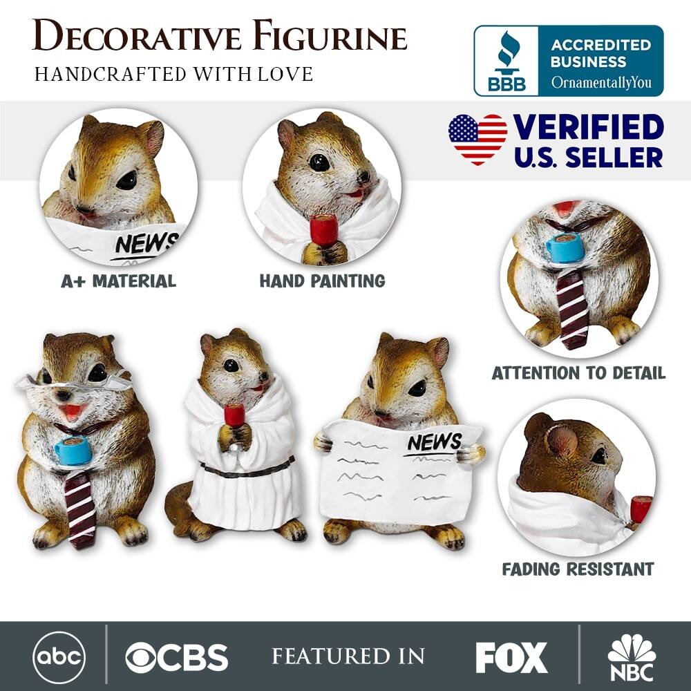 DECORATIVE FIGURINE  
HANDCRAFTED WITH LOVE  

- A+ MATERIAL  
- HAND PAINTING  
- ATTENTION TO DETAIL  
- FADING RESISTANT  

ACCREDITED BUSINESS  
BBB  
OrnamentallyYou  

VERIFIED U.S. SELLER  

FEATURED IN  
abc  
CBS  
FOX  
NBC