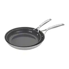 ZWILLING - Energy Plus 2-pc Ceramic Nonstick 10-in & 12-in Fry Pan Set - Stainless Steel
