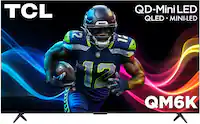 TCL - 65" Class QM6K Series 4K UHD HDR QD Mini LED Smart TV with Google TV (2025) - Front_Zoom
