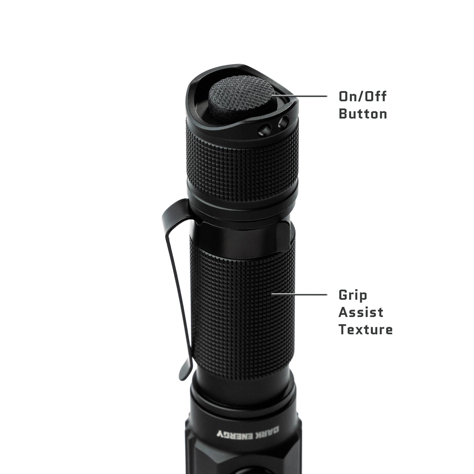 On/Off Button  
Grip Assist Texture  
ENERGY DARK
