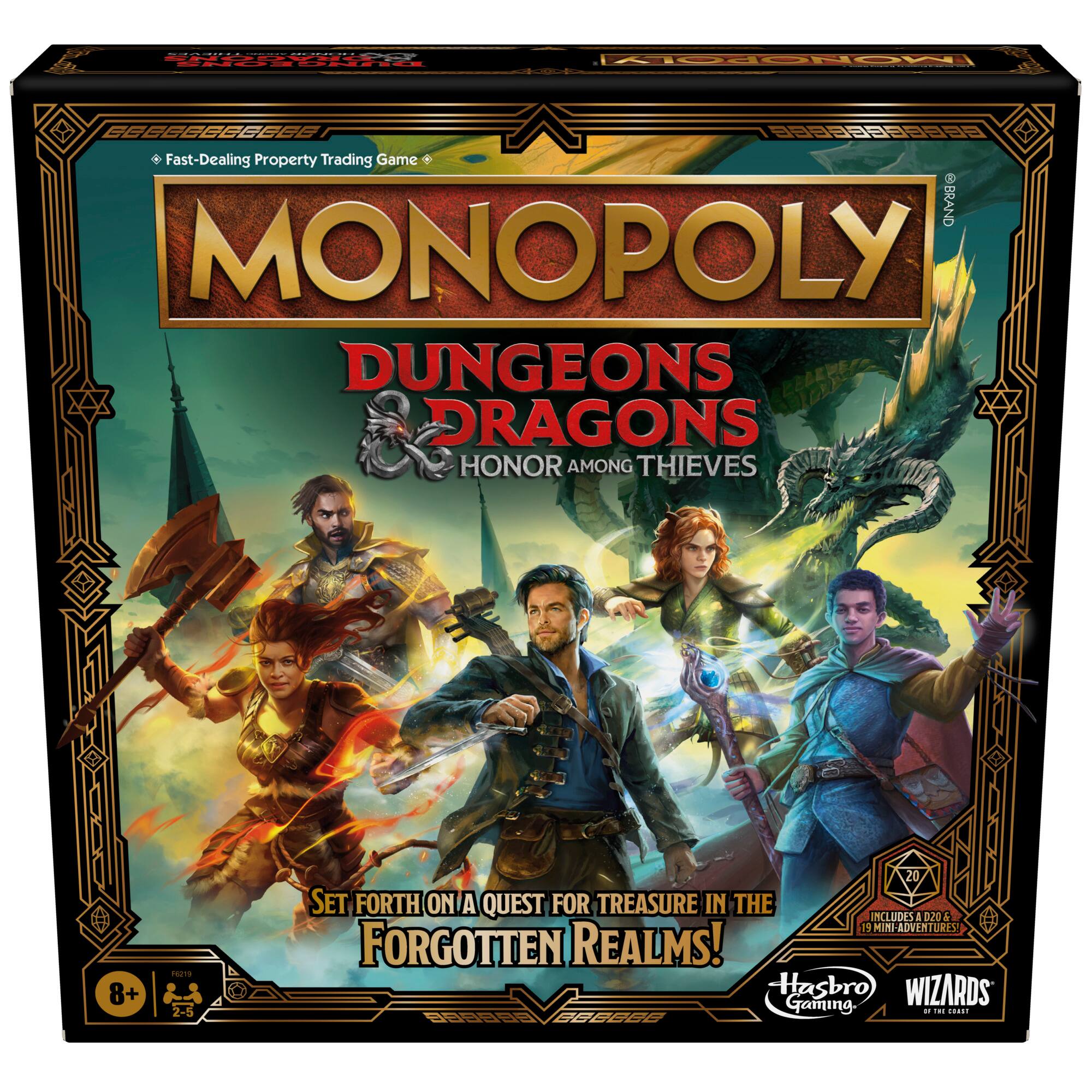 Left. Monopoly - Dungeons & Dragons Honor Among Thieves Monopoly Game.