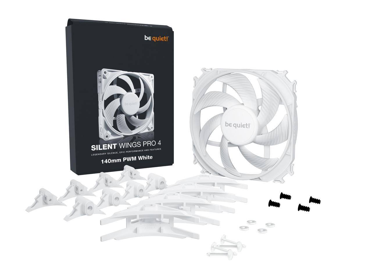 be quiet!  
SILENT WINGS PRO 4  
140mm PWM White  
LEGENDARY SILENCE, EPIC PERFORMANCE AND FEATURES