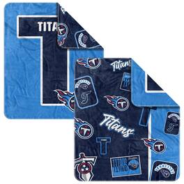 Logo Brands - Tennessee Titans 50- x 60- Dream Weave Throw Blanket - Coastal Blue