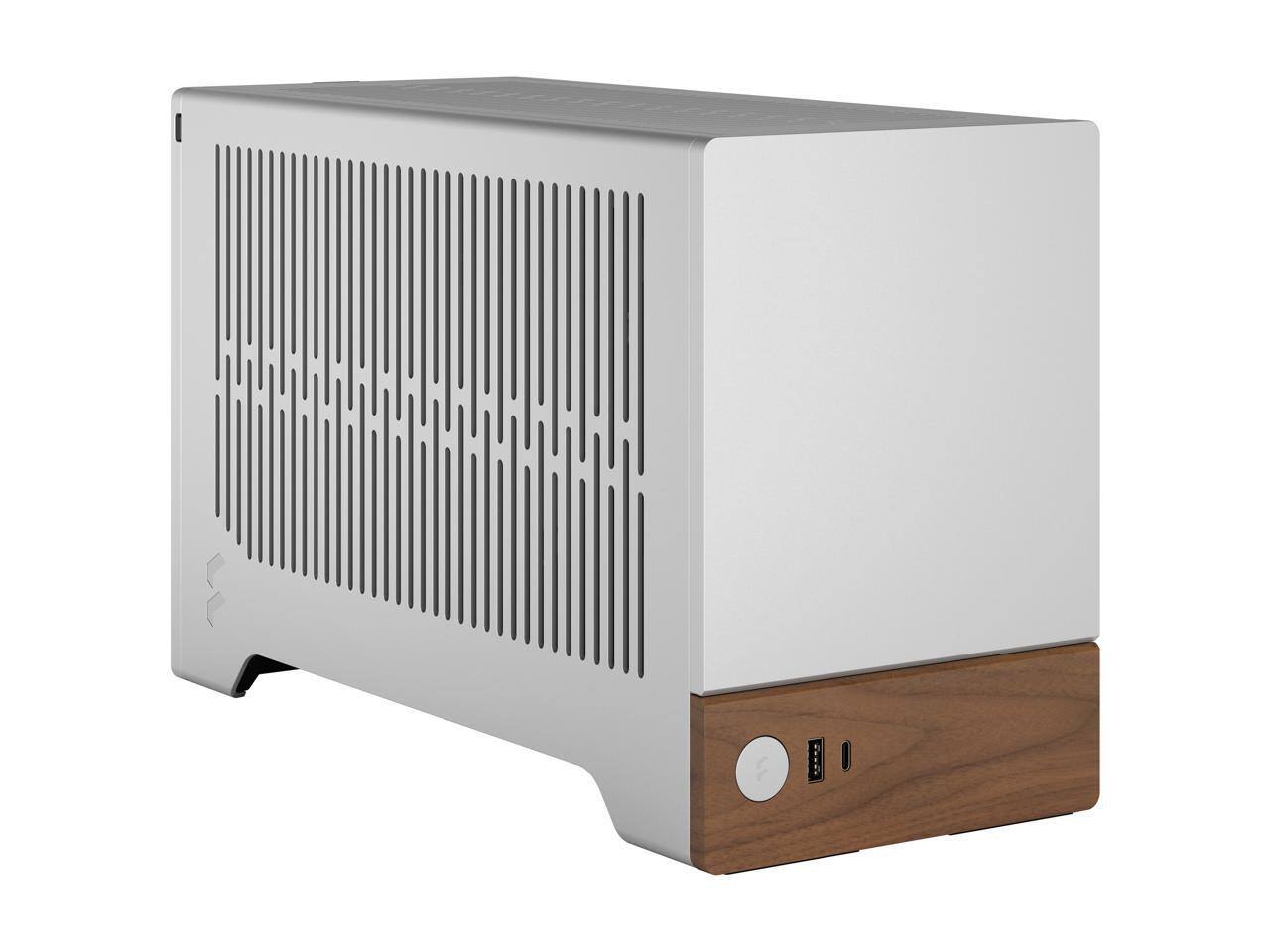 Alt View 10. Fractal Design - Fractal Design Terra Silver Mini-ITX Small Form Factor PC Case with PCIe 4.0 Riser - Silver.