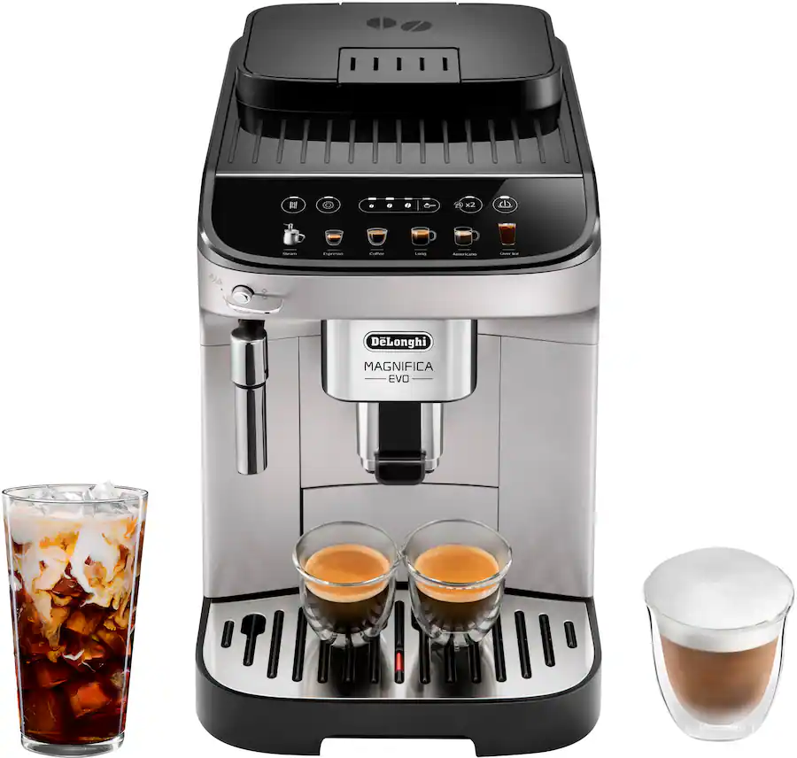 De'Longhi Magnifica Evo Espresso Machine with Milk Frother for Hot