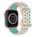Angle. StrapsCo - ColorBlock Active Strap Silicone Rubber Watch Band For Apple Watch - 40mm/41mm/42mm (Medium-Long) - Pink & Mint.