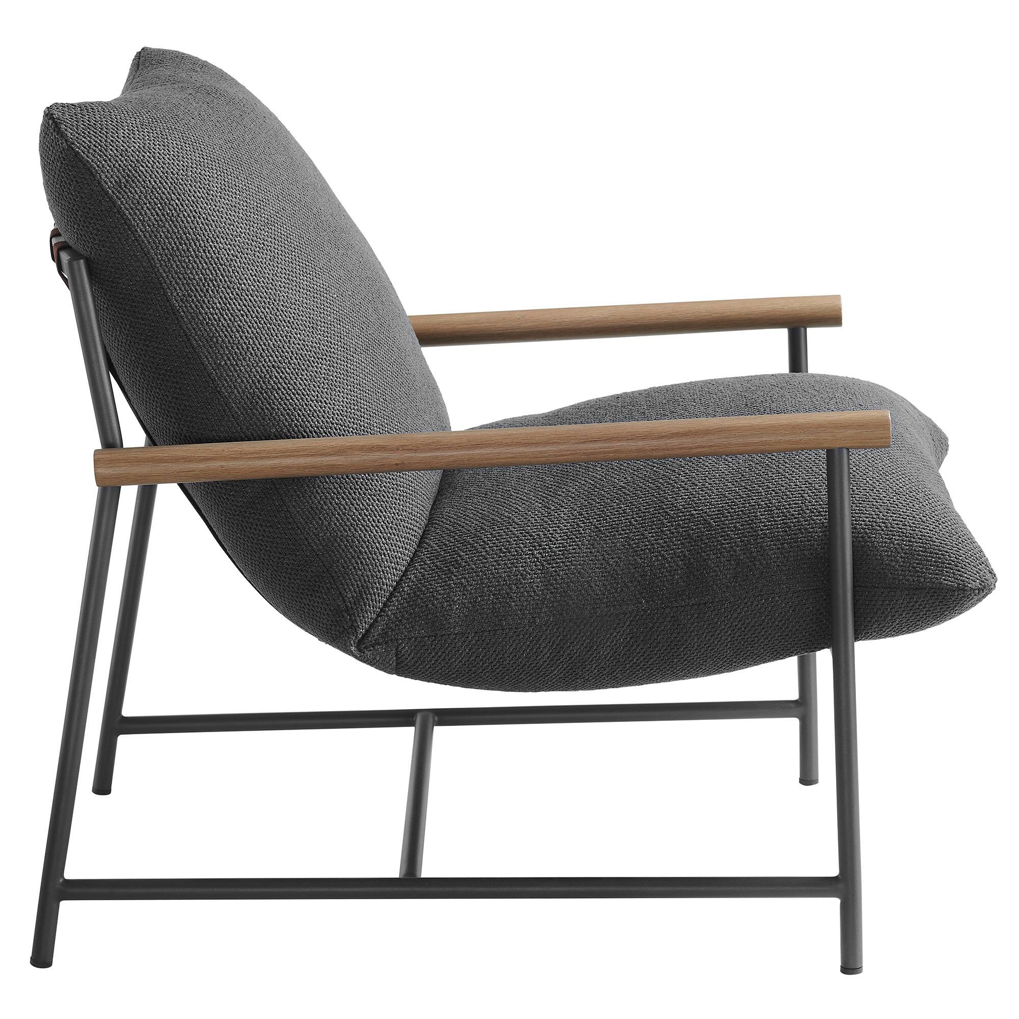 Alt View 3. Modway - Raya Outdoor Patio Boucle Sling Lounge Chair by Modway - Charcoal.