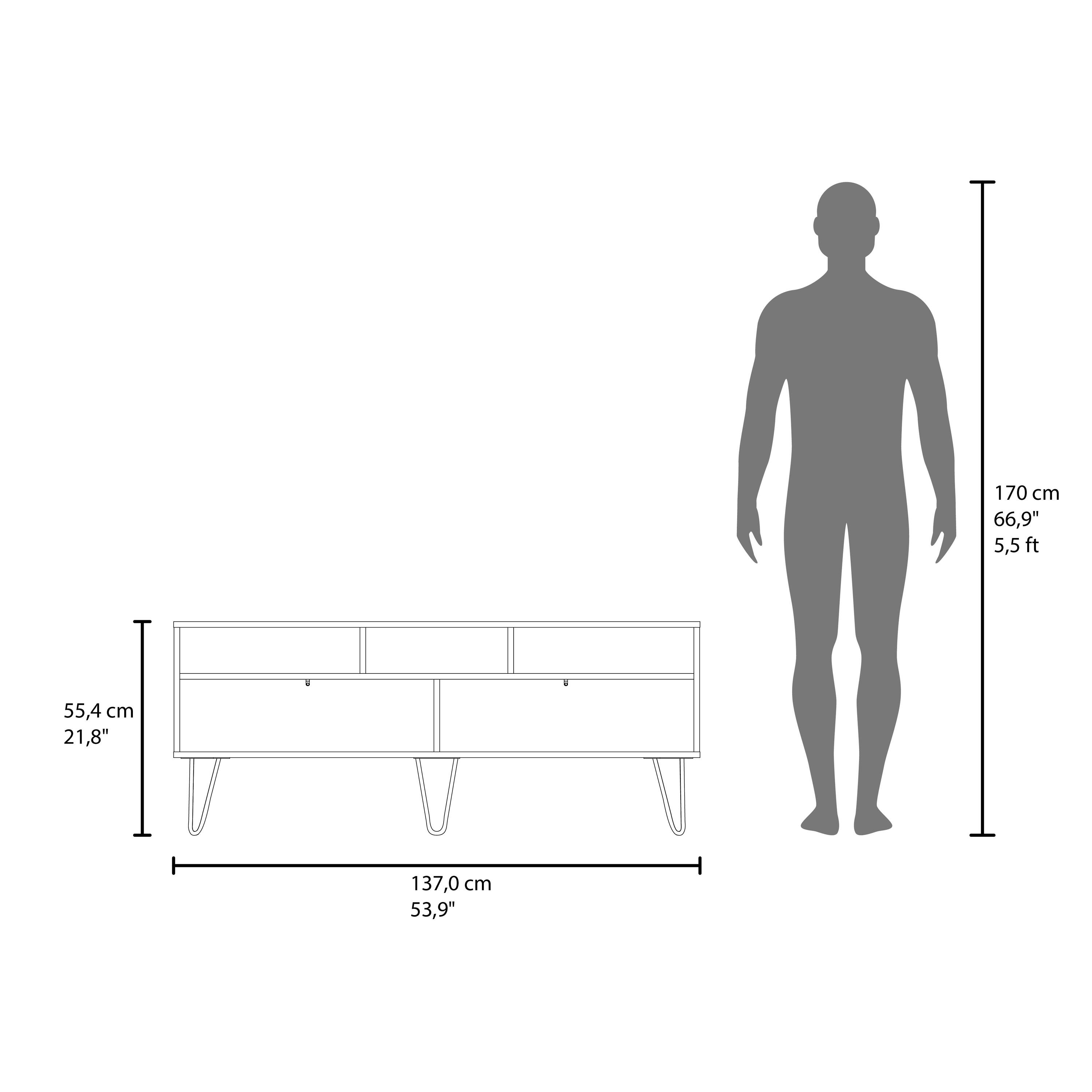 170 cm  
66,9"  
5,5 ft  
55,4 cm  
21,8"  
137,0 cm  
53,9"