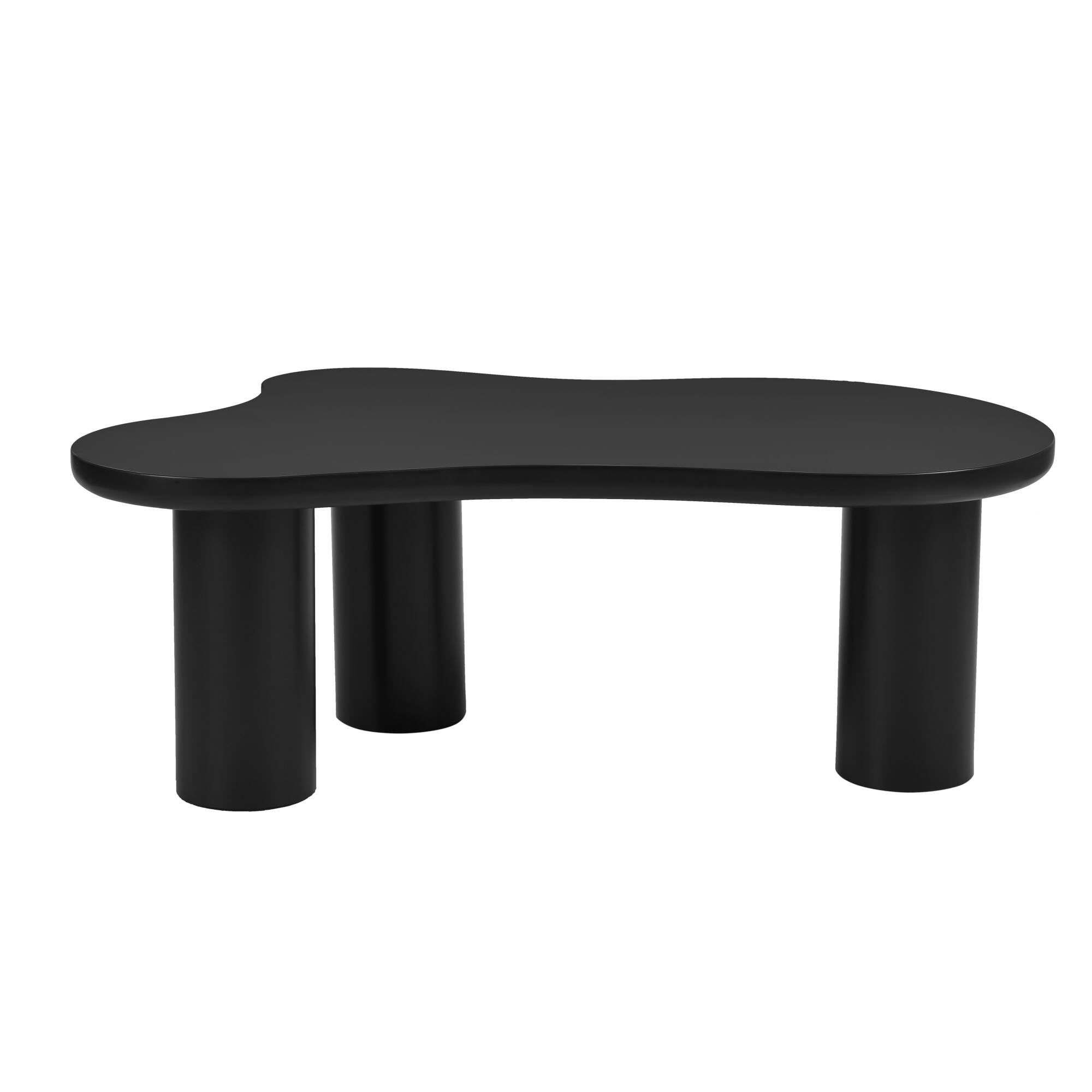 Alt View 4. GOODSILO - Modern Cloud-Shaped Coffee Table with Sturdy Legs and Sleek Design for Living Room - Black.