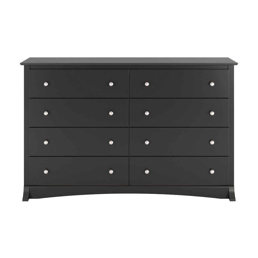 Angle. Prepac - Prepac Sonoma 8-Drawer Dresser, Black - Black.