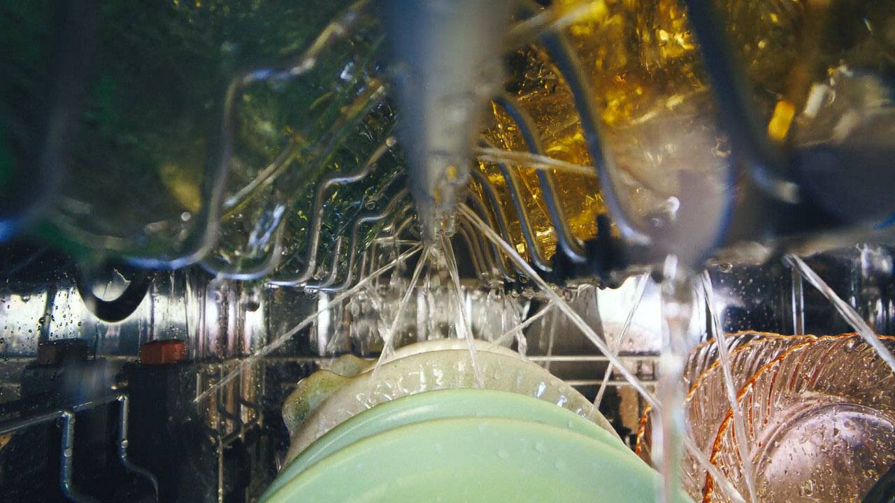 Alt View 5. KitchenAid - 24" Top Control Built-In Dishwasher with 360 Max Jets Third Rack and Advanced ProDry System, 44 dBA - Black Ore.