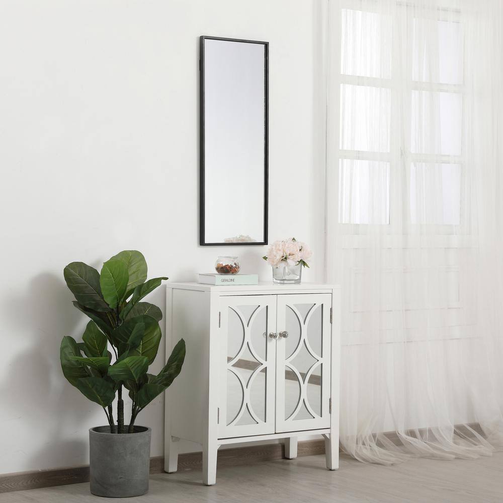 Alt View 4. Elegant Decor - Metal frame rectangle mirror 14 inch in Black - Black.