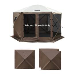 VEVOR - Canopy Sidewalls, 5.67x4.85 ft, Canopy Tent Walls with Waterproof and Sunlight Protection Layer, One-Sided Window Design - Brown