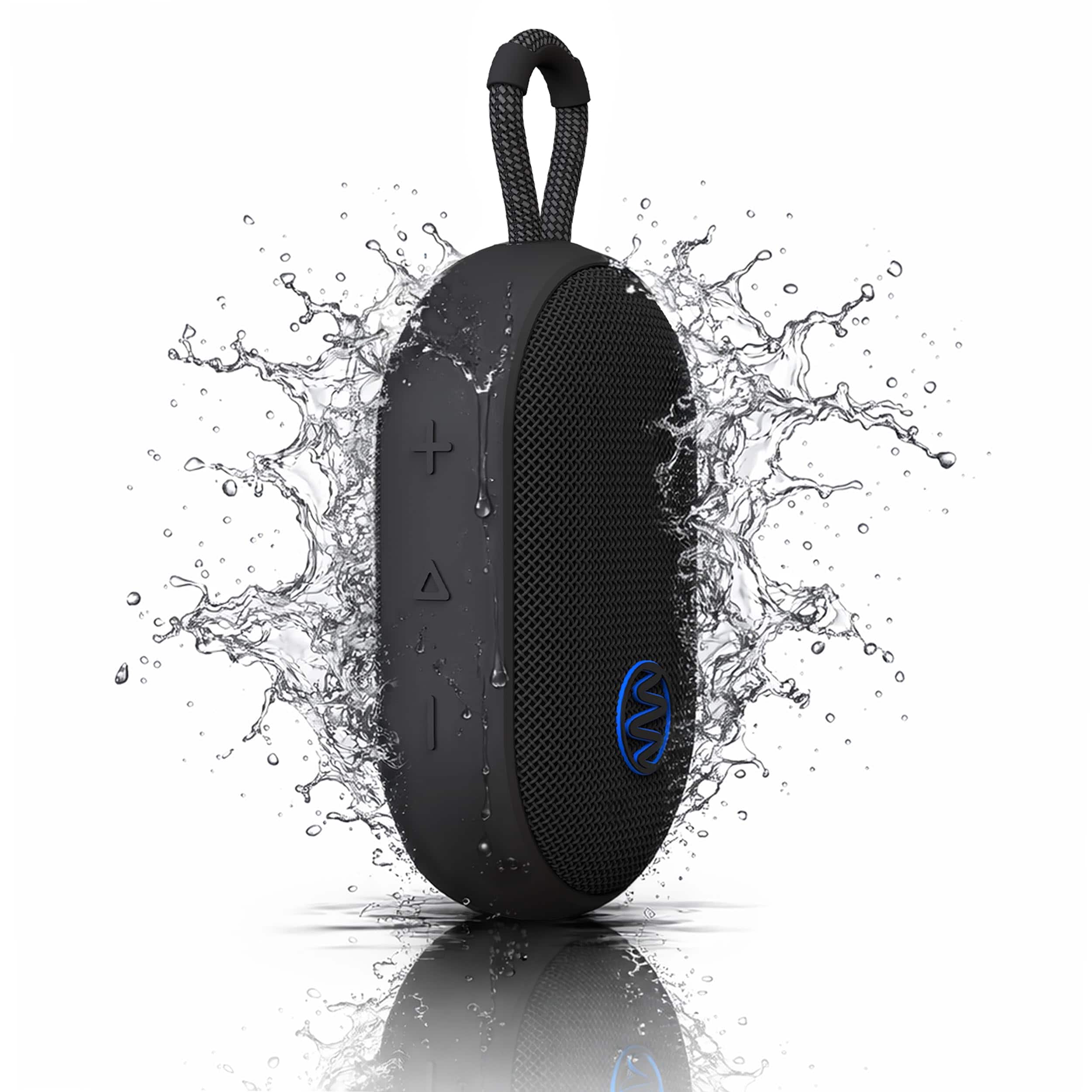 Gemini - Mini Bluetooth Speaker - Small Portable Waterproof - Carabiner, Compact Travel Design, IPX7 Shower Proof, 12Hr Batter