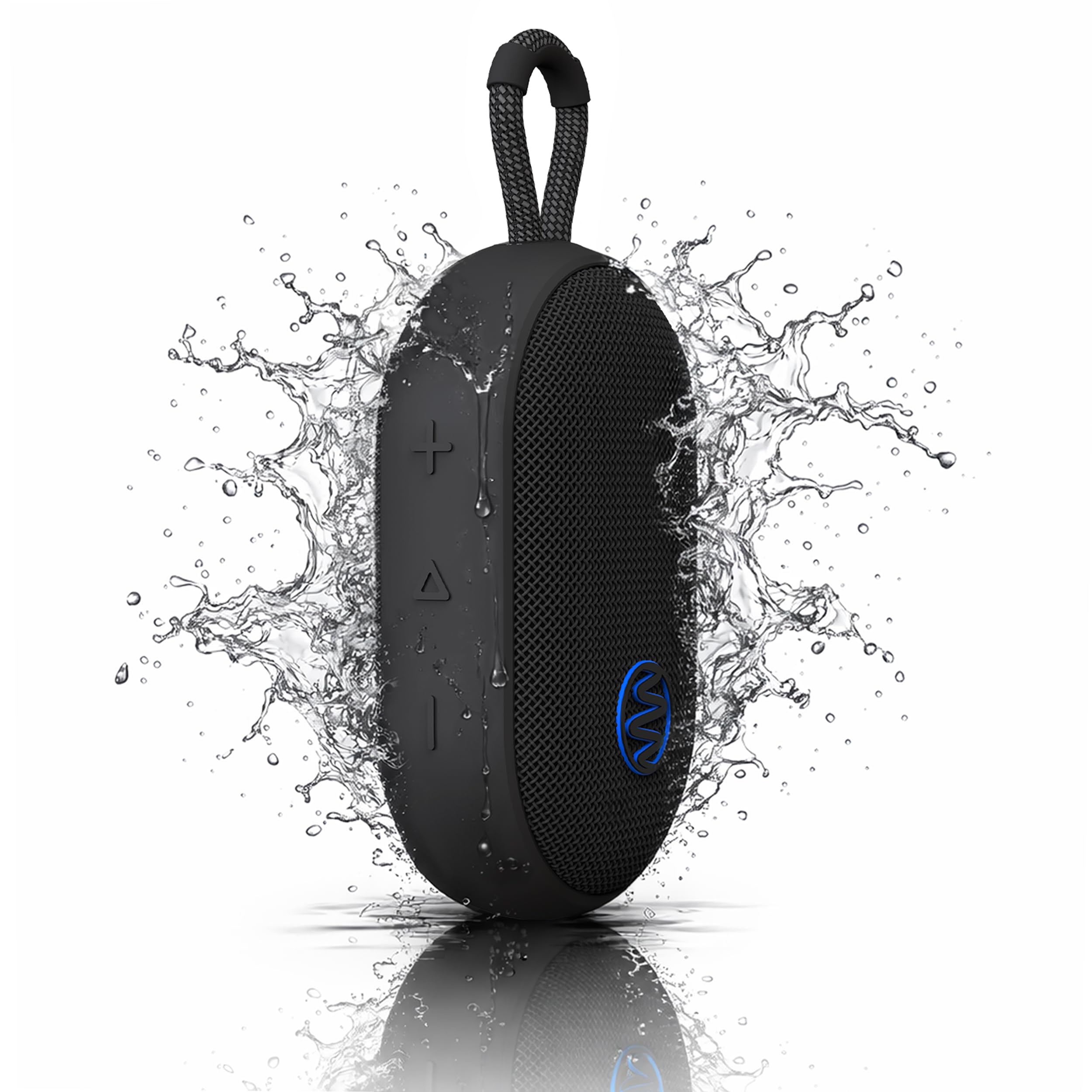 Front. Gemini - Mini Bluetooth Speaker - Small Portable Waterproof - Carabiner, Compact Travel Design, IPX7 Shower Proof, 12Hr Batter.