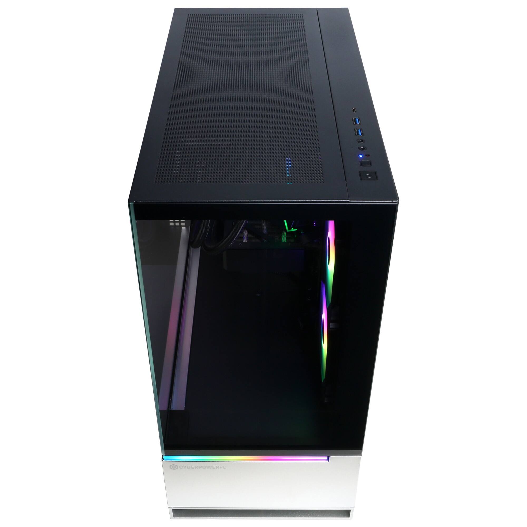 Alt View 2. CyberPowerPC - Gaming Desktop - AMD Ryzen 7 8700F 2024 - NVIDIA GeForce RTX 5070 12GB - 32GB DDR5 Memory - 2TB SSD Storage - Black.