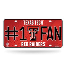 Rico Industries - Texas Tech Red Raiders #1 Fan Metal License Plate Auto Tag - Multi