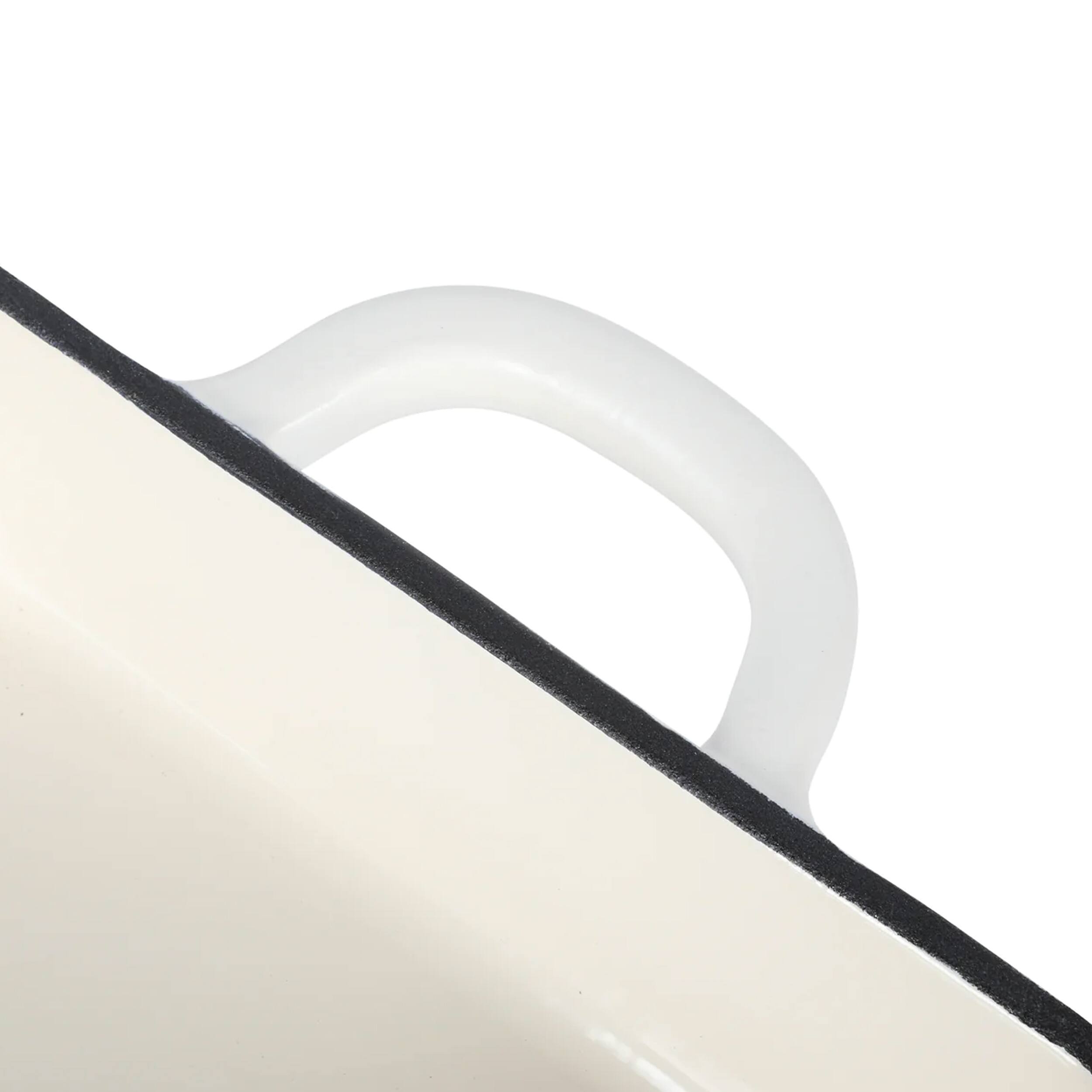 Alt View 4. Crockpot - Crockpot Artisan 13 Inch Enameled Cast Iron Lasanga Pan in Linen.