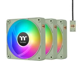 Thermaltake - CT120 EX ARGB Green 3-Pack Fan, Magnetic, 5V Sync, 16.8M Colors, 120mm Case Fan - Matcha Green